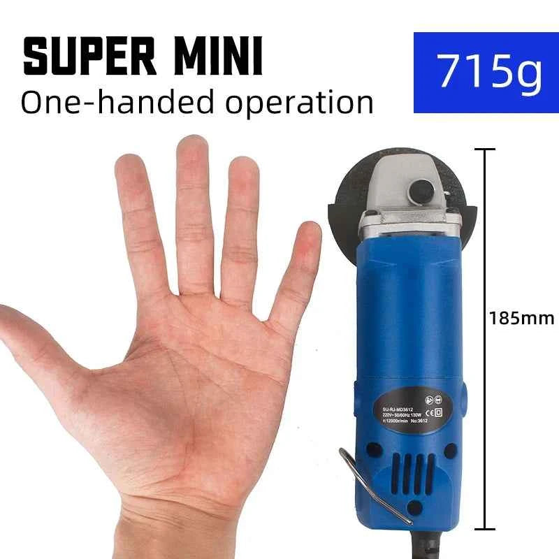 Brand Name Mini Electric Angle Grinder - Versatile 110V/220V, 6 Speed Settings for Precision Cutting, Polishing & Grinding