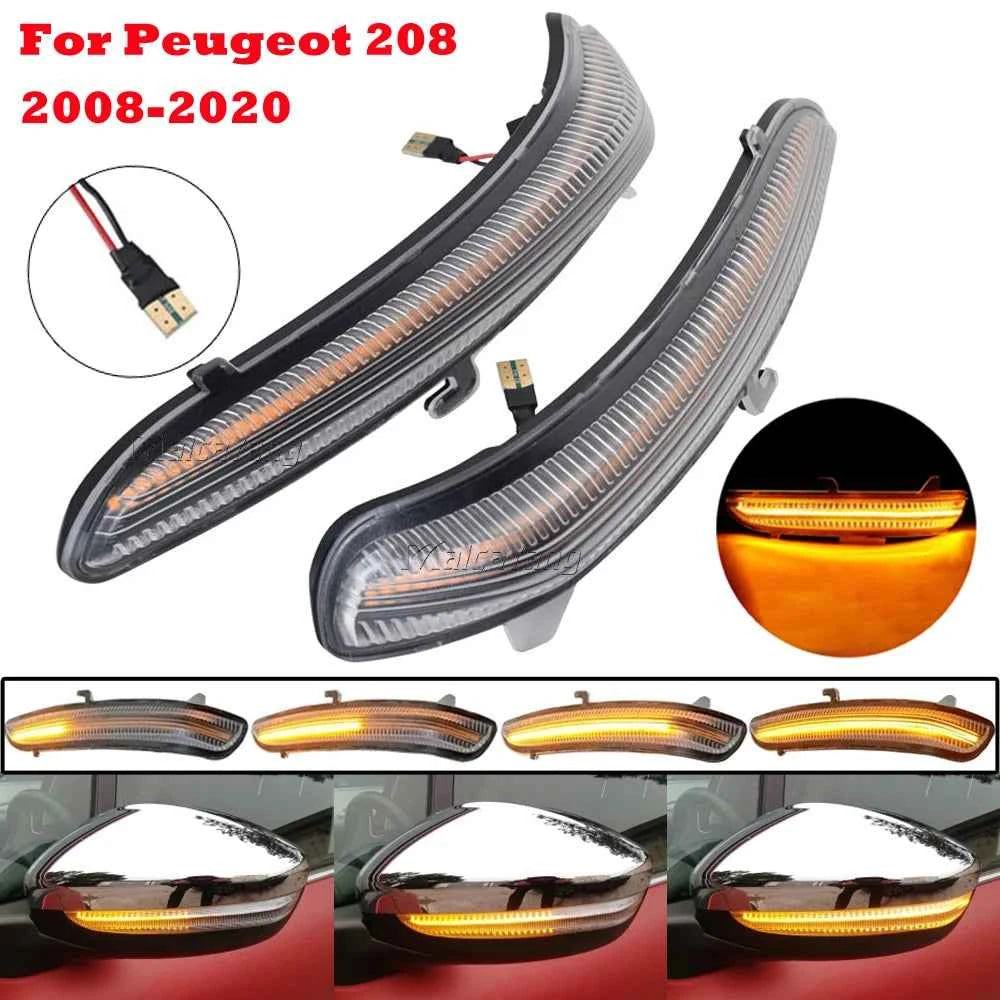 Led Dynamic Side Mirror Blinker Indicator Lamps For Peugeot 2008 208 I MK1 2013 2014 2015 2016-2019 Citroen Turn Signal Lights