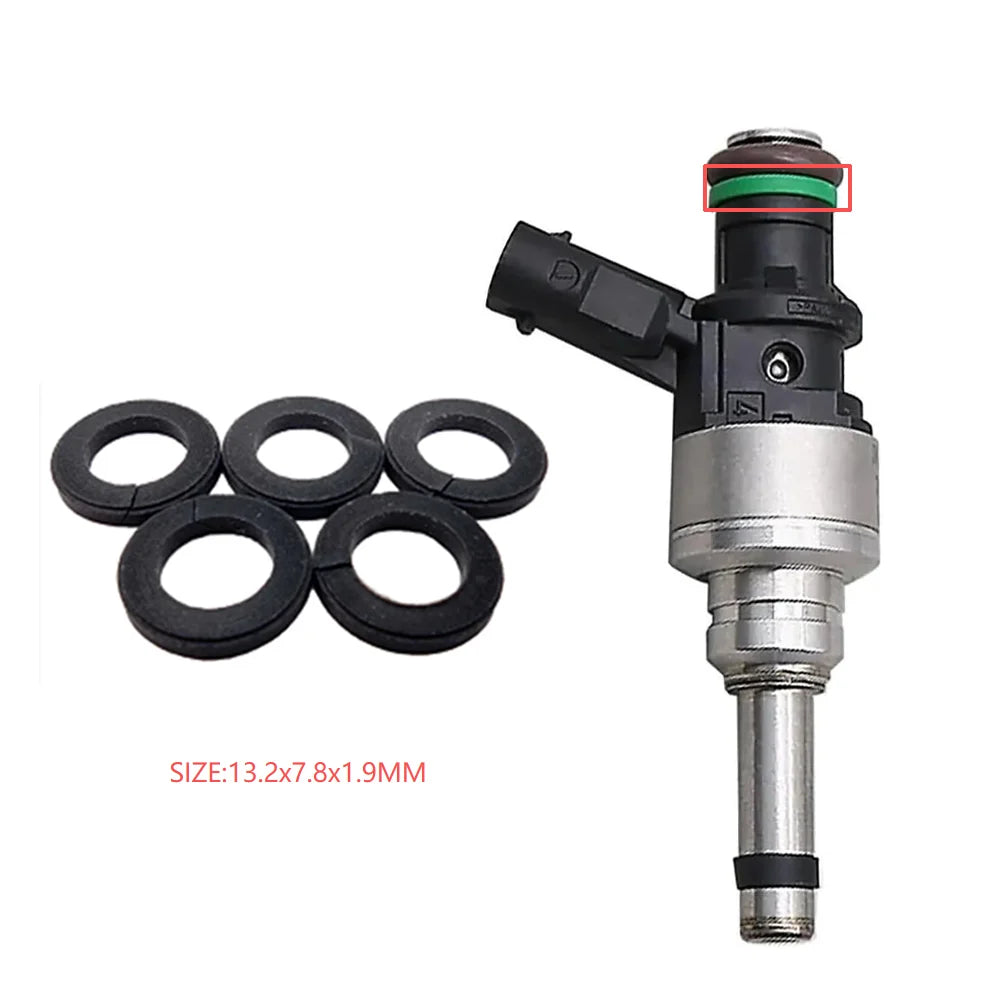 50/100PCS Auto Parts Fuel Injector Repair Seal Kit Plastic Washer 23006 7.8*13.2*1.9 For Audi Continental Hyundai KIA 2.4