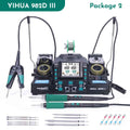 YIHUA 982D-III Precision Tweezers Soldering Iron C210 Station for SMT SMD Micro Component Rework Station with Auto Calibration