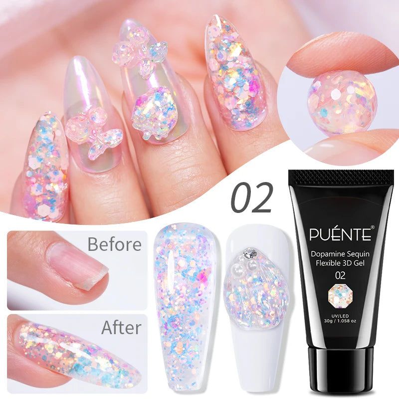 BrandName Chrome Mirror Effect Gel Polish - 5ml Golden Silvery Metallic Liner for Stunning French Nail Art