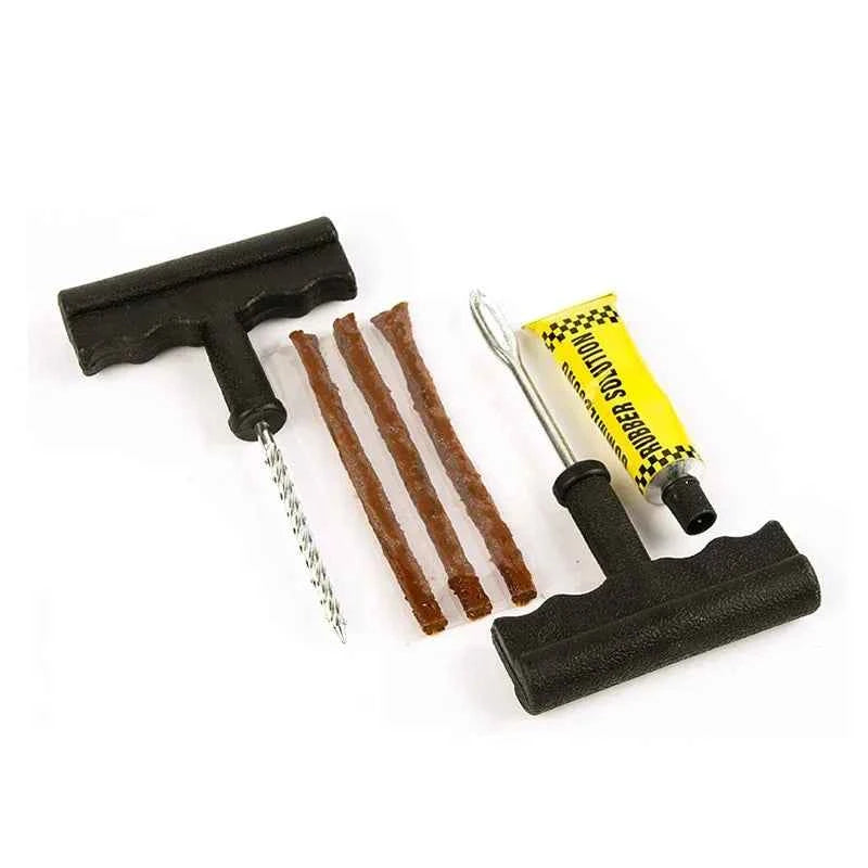 Car Bike Truck Motorcycle Tire Repair Tool Set 2024 Best-selling Tyre Puncture Plug Patch Strip Glue Garage Tools Accessories