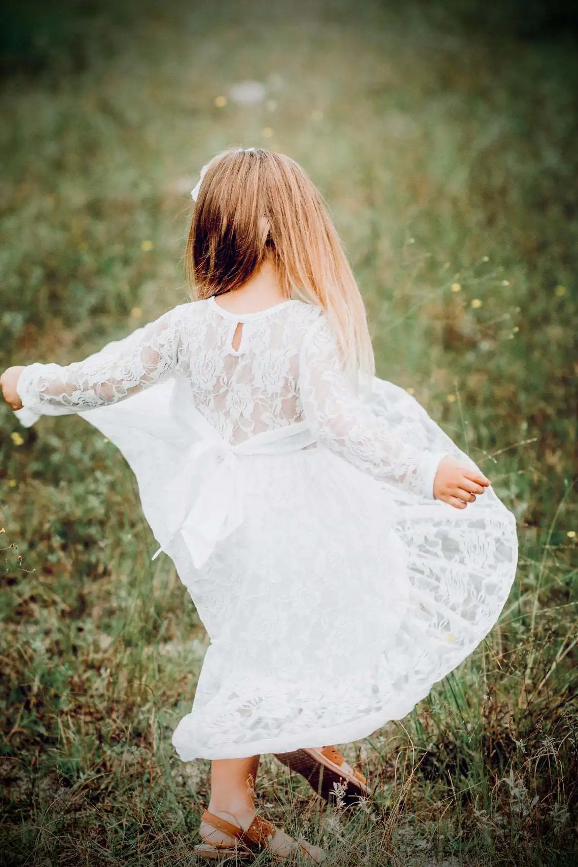 Princes Girls Lace Flower Girl Dress - Elegant Wedding Party Wear for Ages 2-12