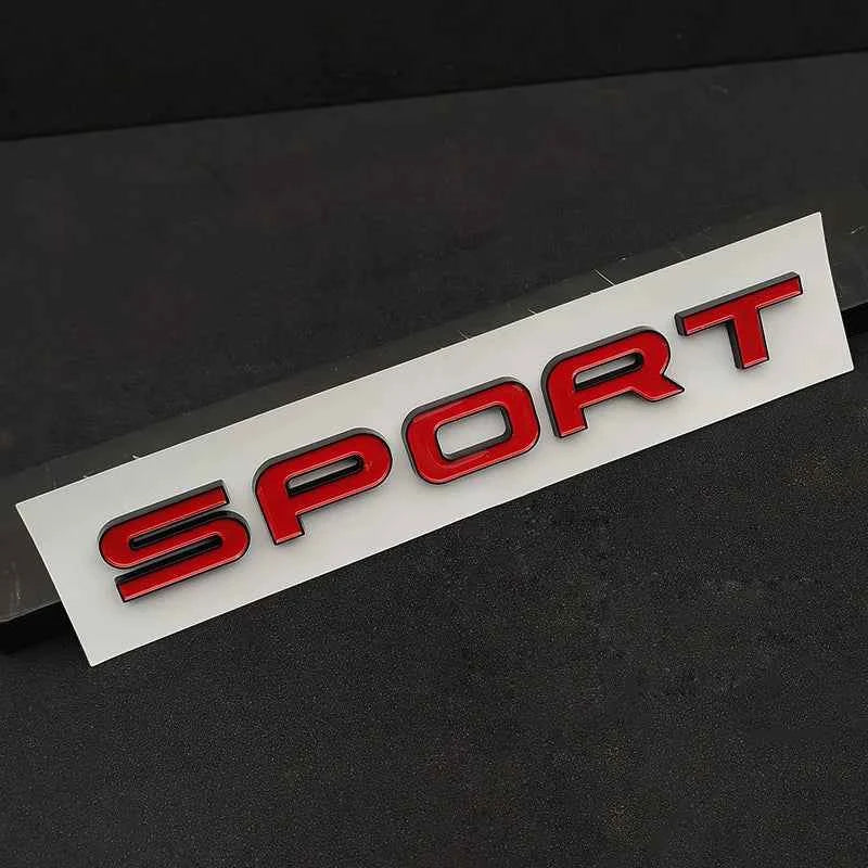 3d ABS Logo Sport Emblem Letters Car Trunk Badge For Evoque Discovery SVR l494 494 l320 Sport Sticker Accessories