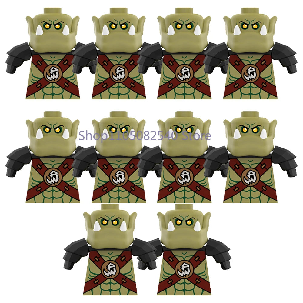 MOC Military Soldier Movie Character Building Blocks Accessories Medieval Castle Knight Helmet Shield Mini Brick Gift Toy E008