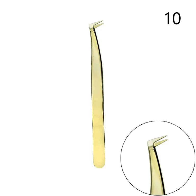 LuxeLash Anti-Slip Precision Tweezers | Curved & Straight Tips for Flawless Lash Extensions & Nail Art