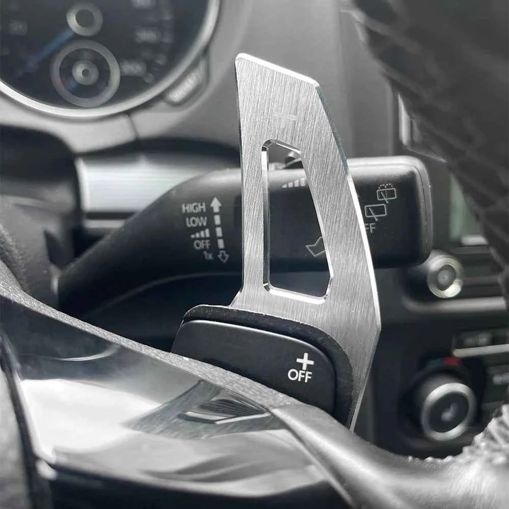 Car Steering Wheel DSG Shift Paddle Extension Shifters Sticker For Volkswagen Tiguan Golf6 MK6 Jetta GTI R20 R36 CC Scirocco EOS
