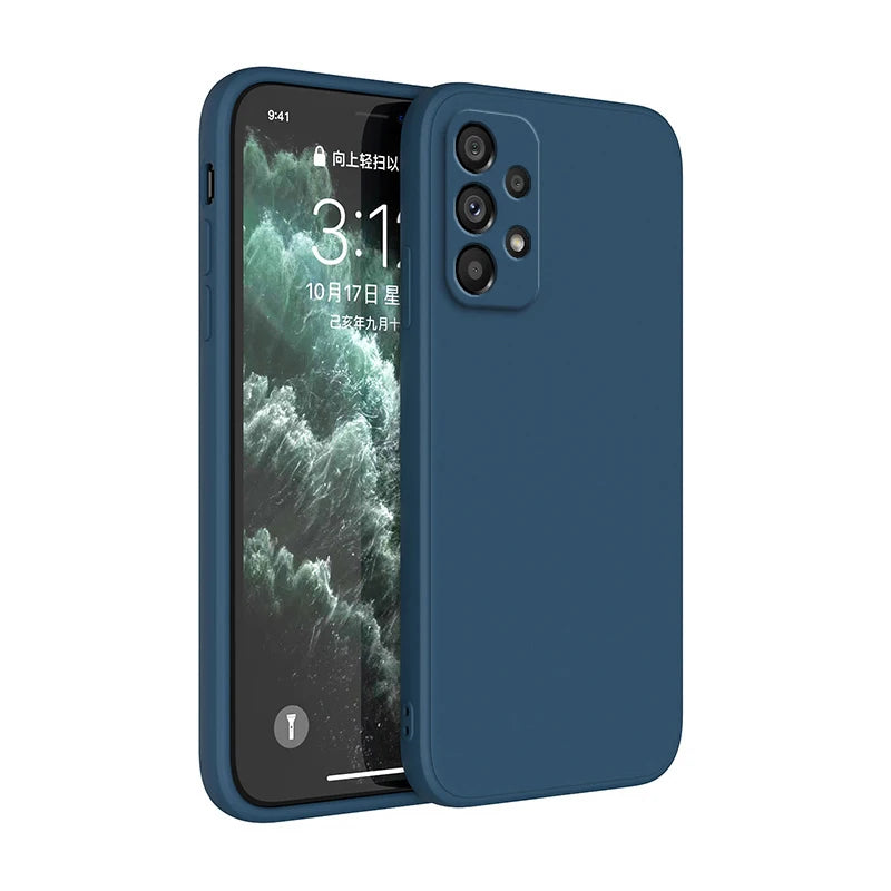 Original Silicone Case On For Samsung A13 A23 A33 A53 A73 A14 A24 A34 A54 A05 A15 A25 A35 A55 5G Cover Cases