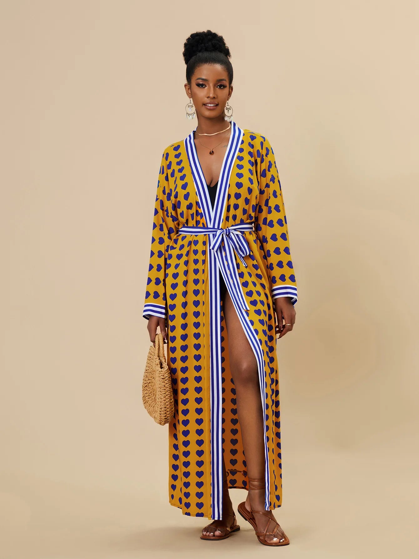 2026 Women's Kaftan Beach Cover-Up Dress - Stylish Long Tunic for Summer Bikinis & Beachwear