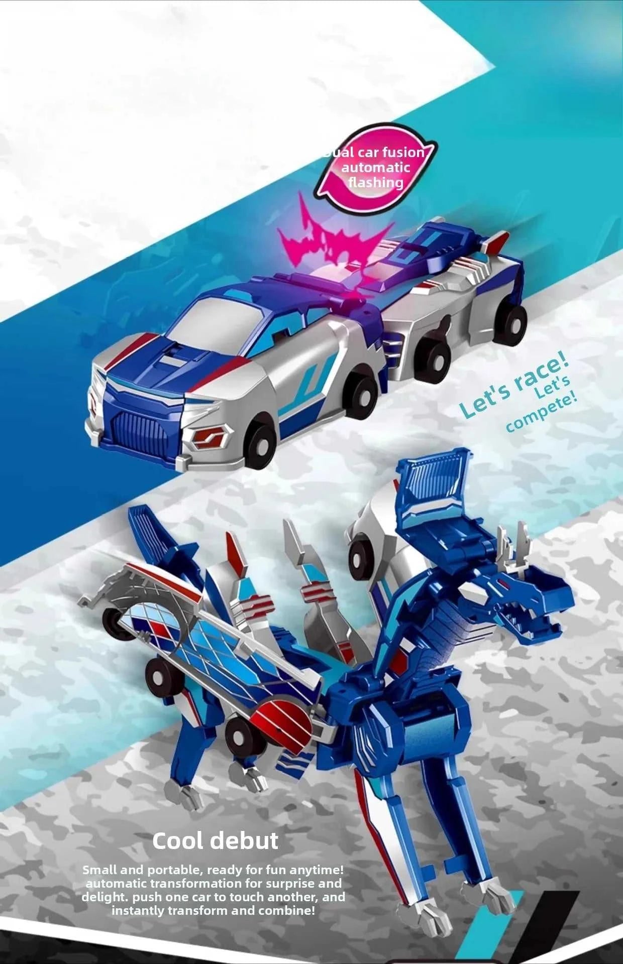 Collision Transforming Dinosaur Car Toy Magnetic Dinosaur Transformer Car Transform into Dinosaurs Fun Transforming Cars The jack market .AU The jack market .AU Little Wonders $ 52 14:173#mini size Black