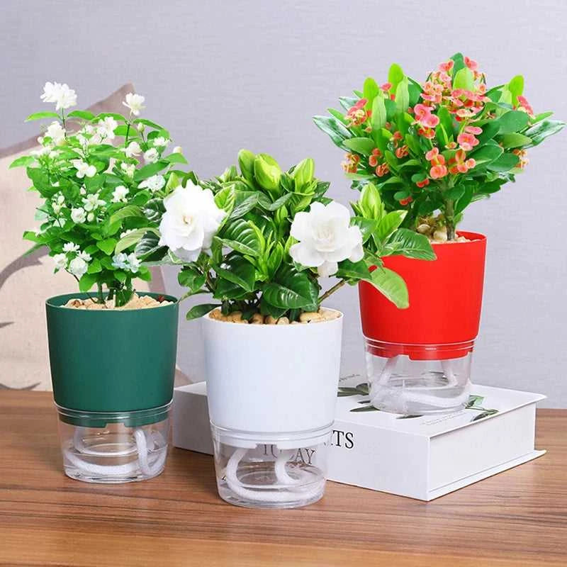 Watering Planter Handmade 2 Layer Self Watering Plant Flower Pot Water Container Round Flowerpot Home Garden Decor Dropshiping The jack market .AU The jack market .AU Home $ 21 14:29#green