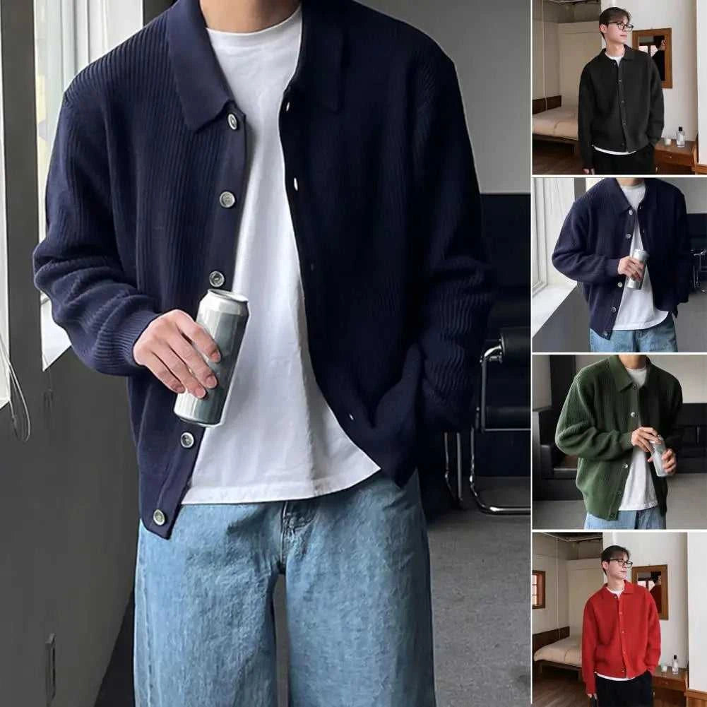 Men Sweater Coat Korean Fashion Knitted Coats Men Streetwear Slim Fit Casual Cardigan Coats The jack market .AU The jack market .AU Men Fashion $ 49 14:29#Black;5:4182
