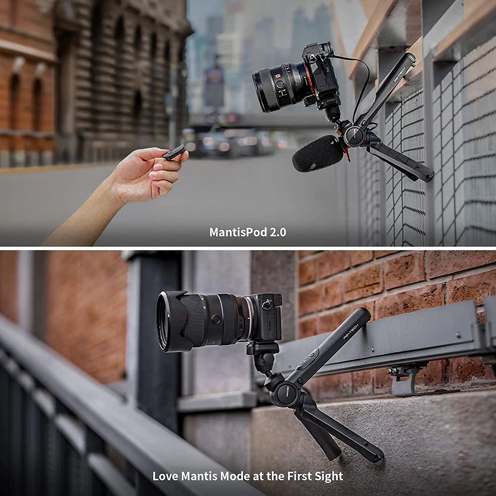 PGYTECH MANTISPOD 2.0 Bluetooth Mini Camera Vlogging Tripod|6 Modes Small Travel Flexible DSLR Pocket Stand With Remote Control
