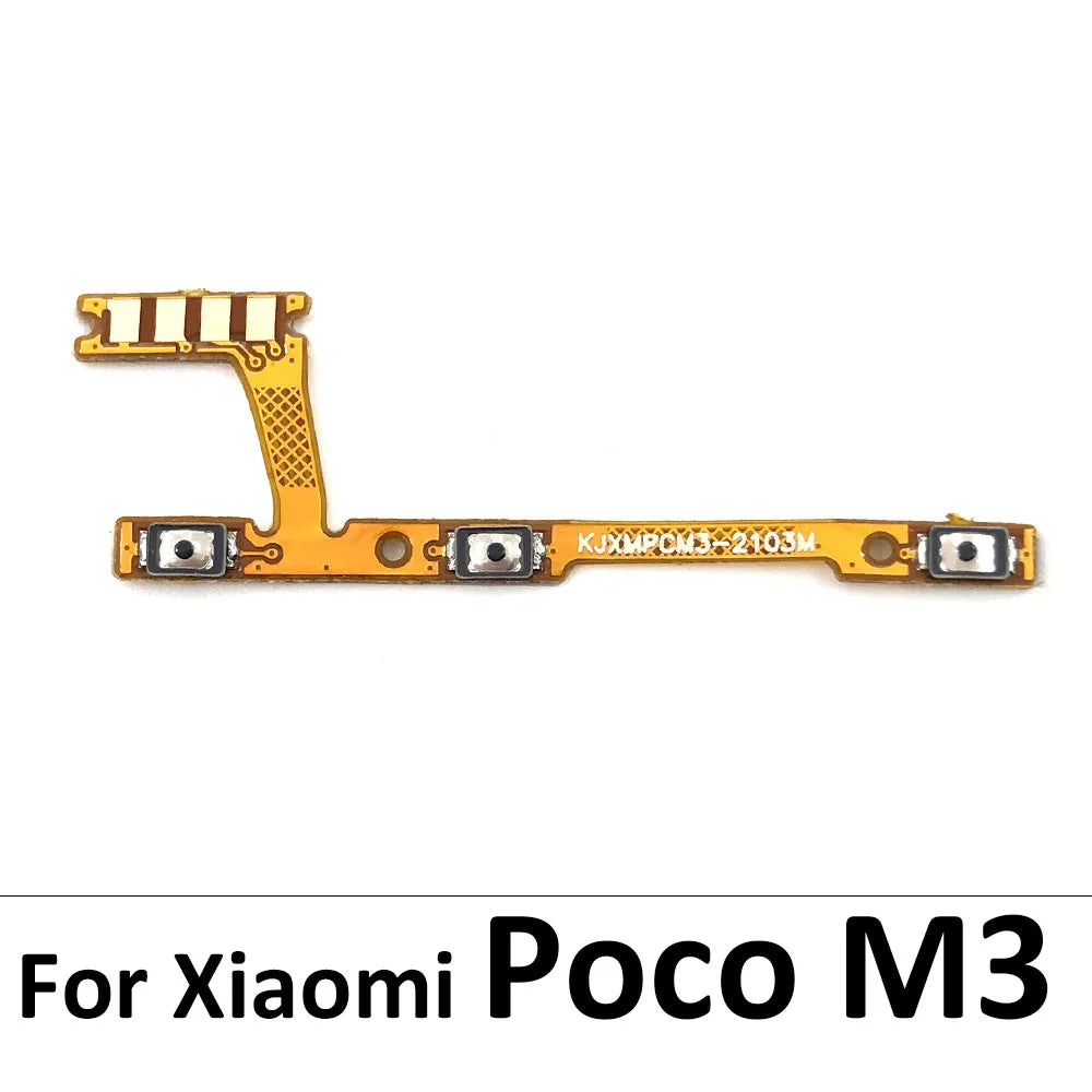 New For Xiaomi Poco F1 F2 X3 GT X4 Pro 5G M3 Pro A1 A2 A3 Lite Power Switch On Off Volume Key Button Flex Cable Replacement