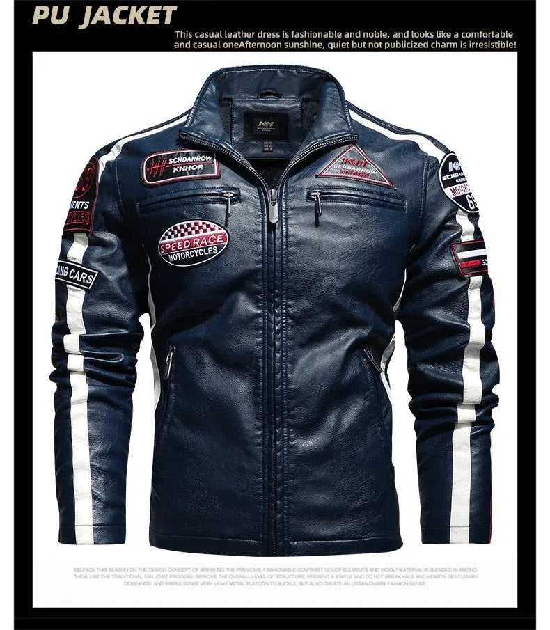 European American New Fashion Women's Plus Size Casual Trendy Stand Collar Long Sleeve Contrast Color PU Jackets Male Coats Tops The jack market .AU The jack market .AU Men Fashion $ 91 14:10;5:361386