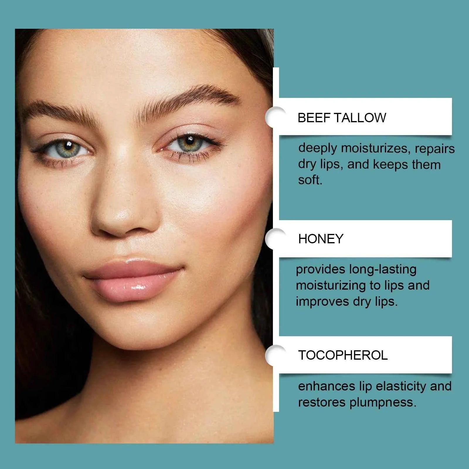 Nourish Tallow Lip Balm – Deep Moisturizing Care for Soft, Plump Lips, Gentle Exfoliation & Reduced Lip Lines