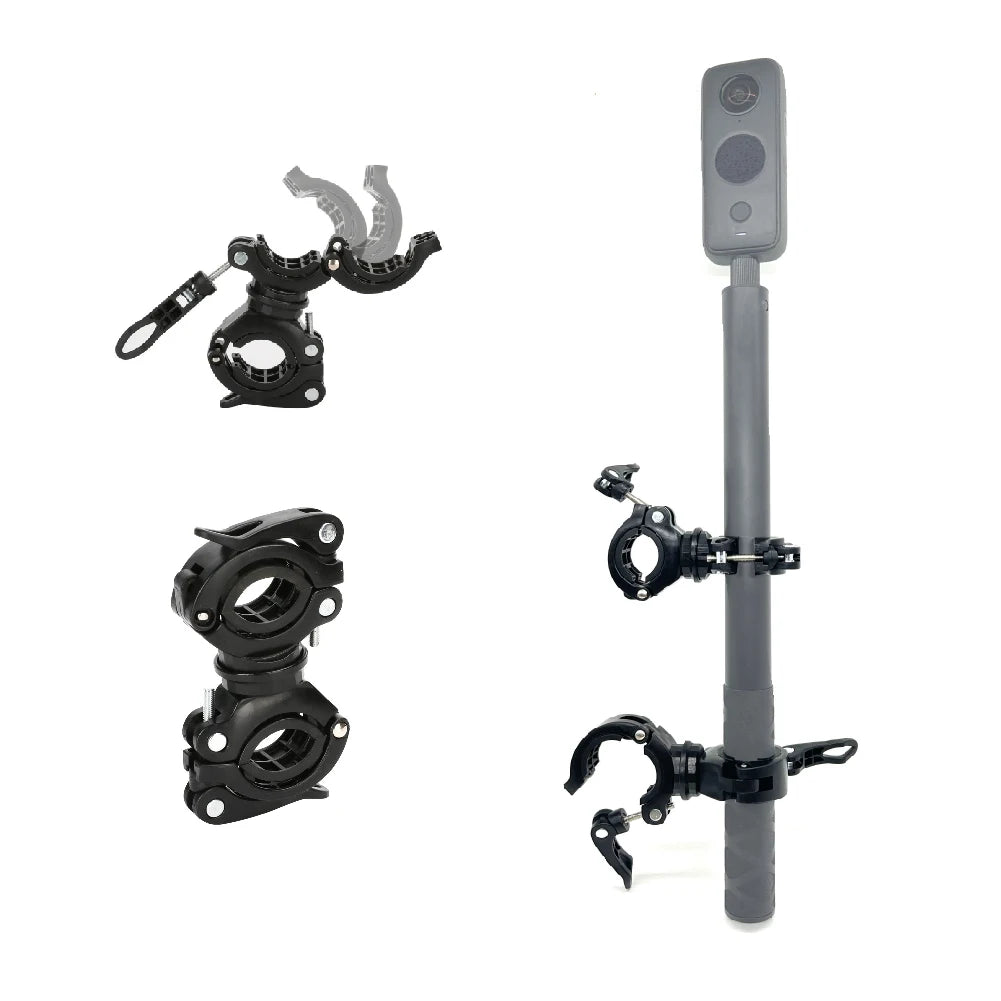 Motorcycle Invisible Selfie Stick Bicycle Monopod Handlebar Bracket for Insta360 X5/X4/X3/dji osmo 360 Action Camera Accessory
