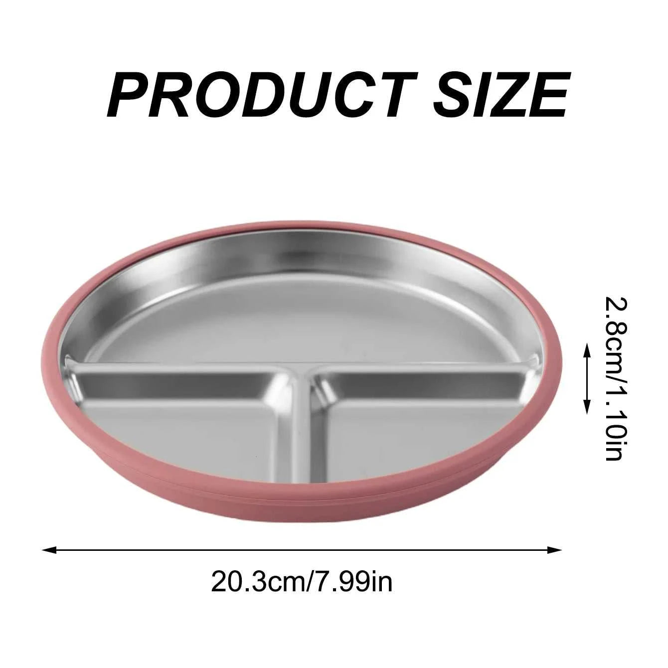 Color Kids 1PCS Stainless Steel Plate Detachable Suction Dishes Baby Feeding Sucker Bowl Food Grade Silicone Food Tray Tableware The jack market .AU The jack market .AU Mum & Kids: Essential Products for Every Family $ 29 14:496#55-sage