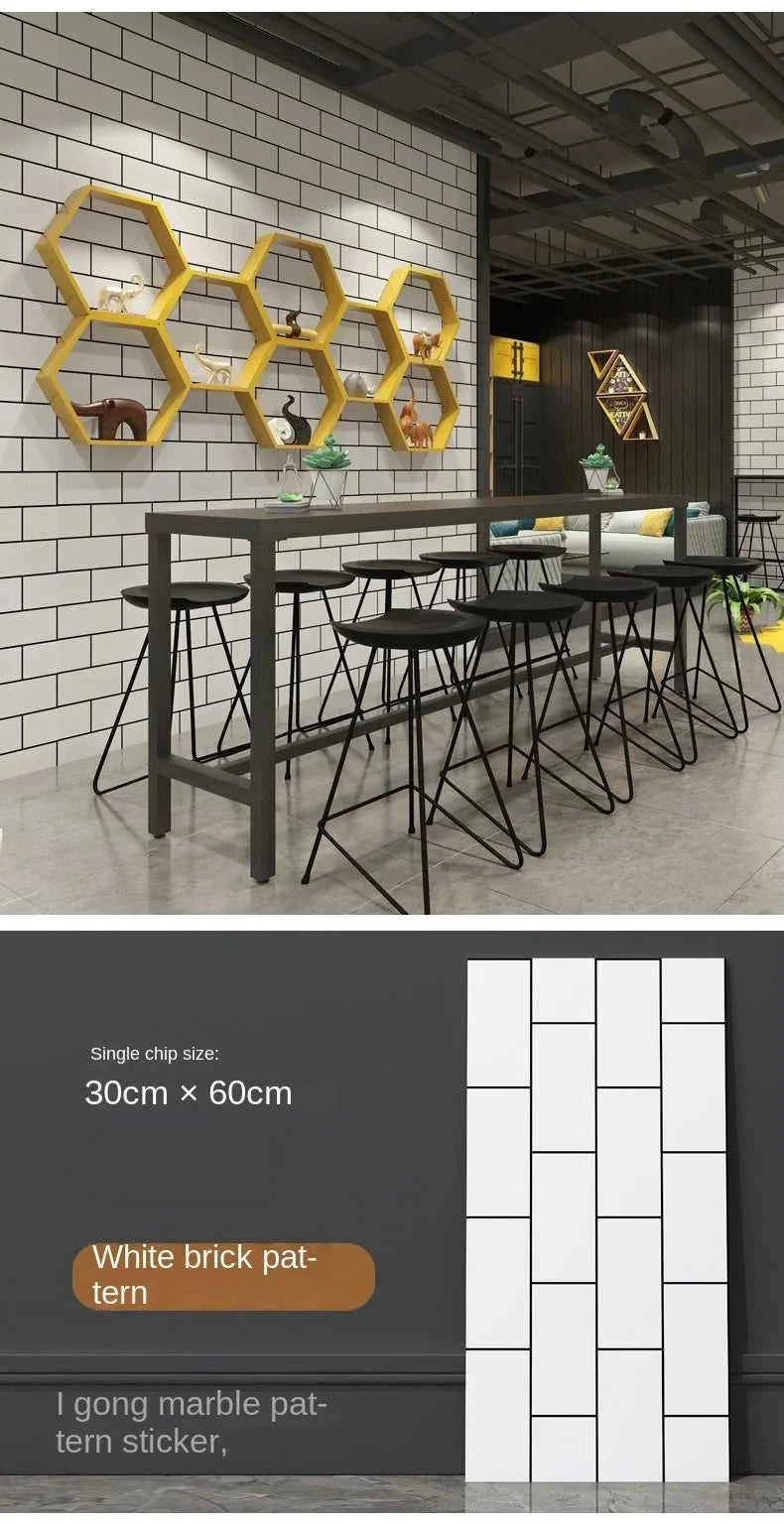 Imitation ceramic tile wall sticker wallpaper self-adhesive bathroom marble sticker self-adhesive background wall wallpaper The jack market .AU The jack market .AU Home $ 113 14:365458#White brick pattern;5:871#30X60CM 20PCS