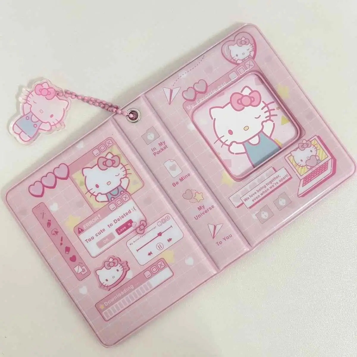Hello Kitty Refillable Photo Album Cute Cartoon Design for Kpop Star Cards Collection Kawaii Memory Book with PVC Sleeves Gift