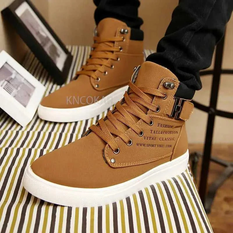 2025 Spring New Korean Edition Men's Shoes High Top Board Shoes Retro Casual Lace Up Men's Fashion High Top Snow Casual Shoes The jack market .AU The jack market .AU Step Up Your Style: Trendy Shoes for Every Occasion! $ 86 14:1254#khaki;200000124:100010483
