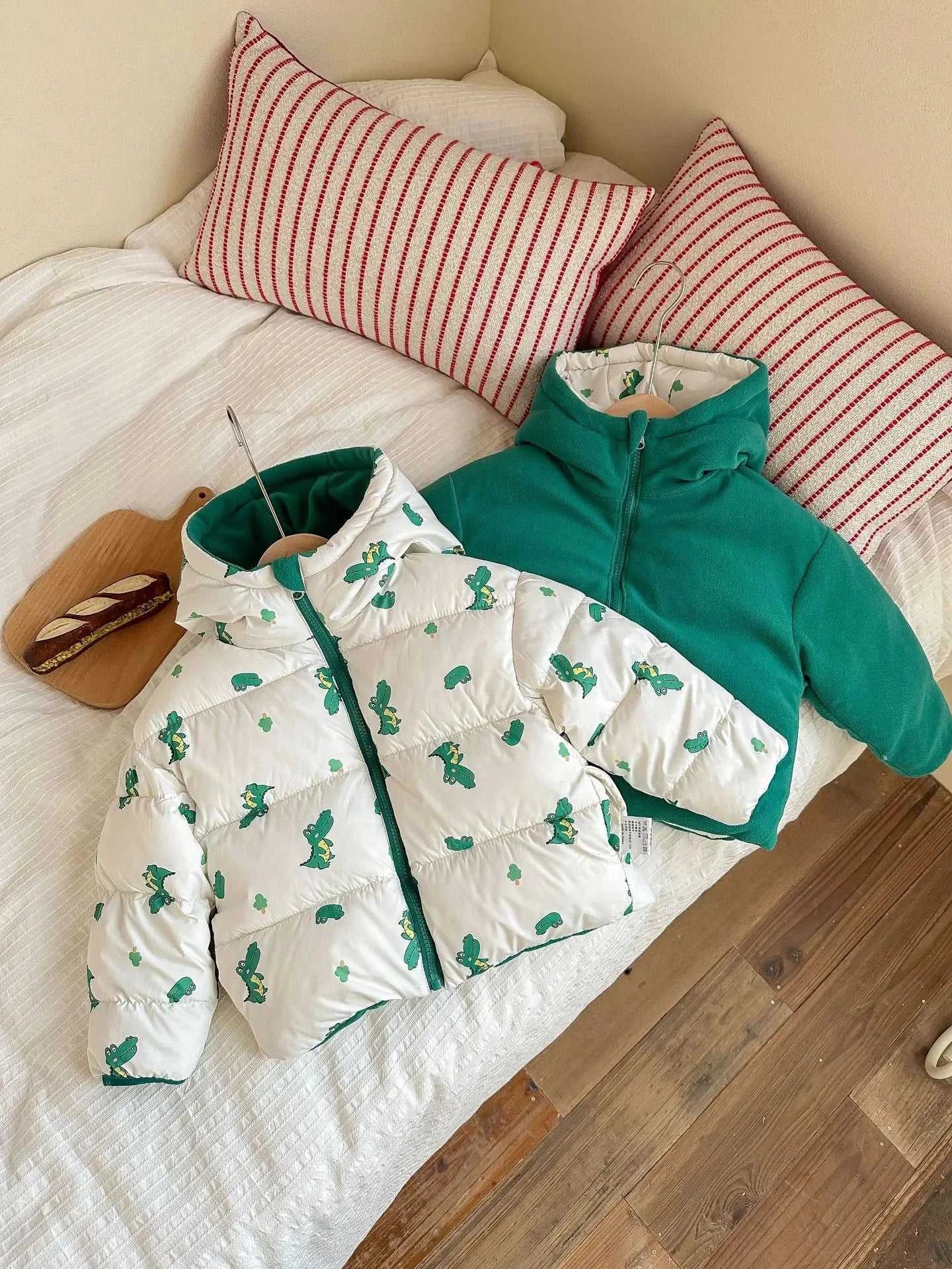 New Double-sided Down Cotton Jacket with Hooded Jacket for Children's Thickened Plush Children's Short Jacket The jack market .AU The jack market .AU Mum & Kids: Essential Products for Every Family $ 52 14:771#1;200000463:200004188
