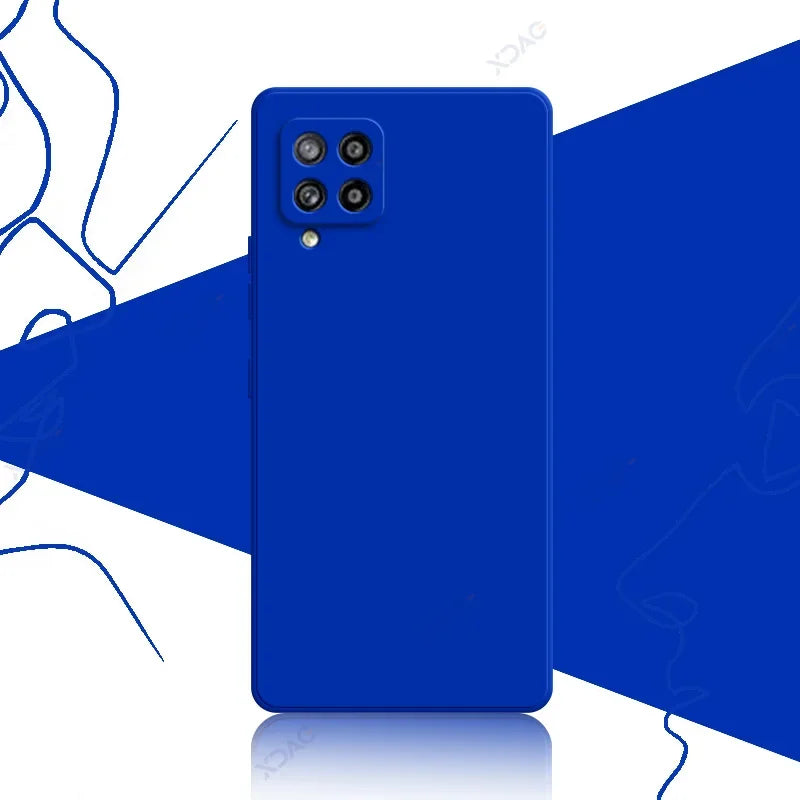 Samsung Luxury Soft Square Liquid Silicone Case - Ultimate Protection for Galaxy A22 4G & A42 5G