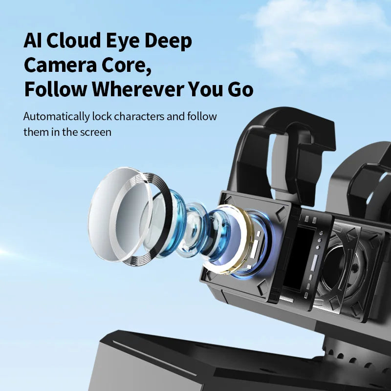 COOL DIER C10 AI face tracking Gimbal For Phone Stabilizer, 360 Auto Rotation Desktop Follow Gimbal with Remote for Smartphone