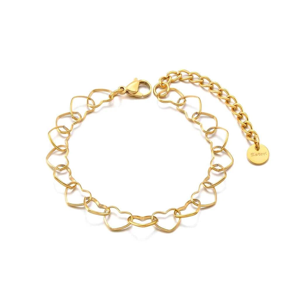 Lokaer Stainless Steel Heart Shaped Hollow Out Chain Bracelet for Women 18K Gold Plated Fashion Waterproof Daily Jewelry B25220 The jack market .AU The jack market .AU Jewellery & Chains $ 53 200001034:1433145302#B24053P-Tree