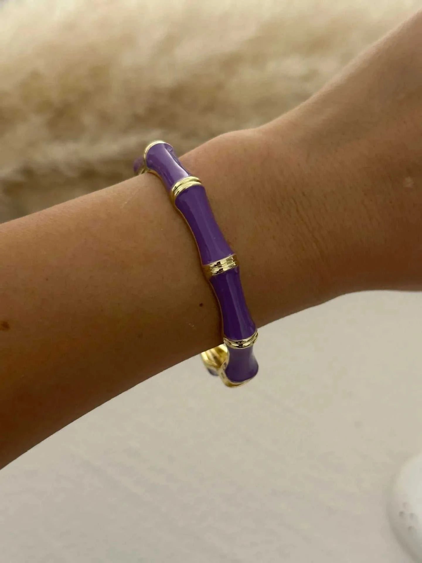 KMVEXO Irregular Purple Color Dripping Oil Zinc Alloy Enamel Bangles Geometric Wide Cuff Spring Bracelets For Women Jewelry ﻿ The jack market .AU The jack market .AU Jewellery & Chains $ 52 200001034:361181#35661-Purple