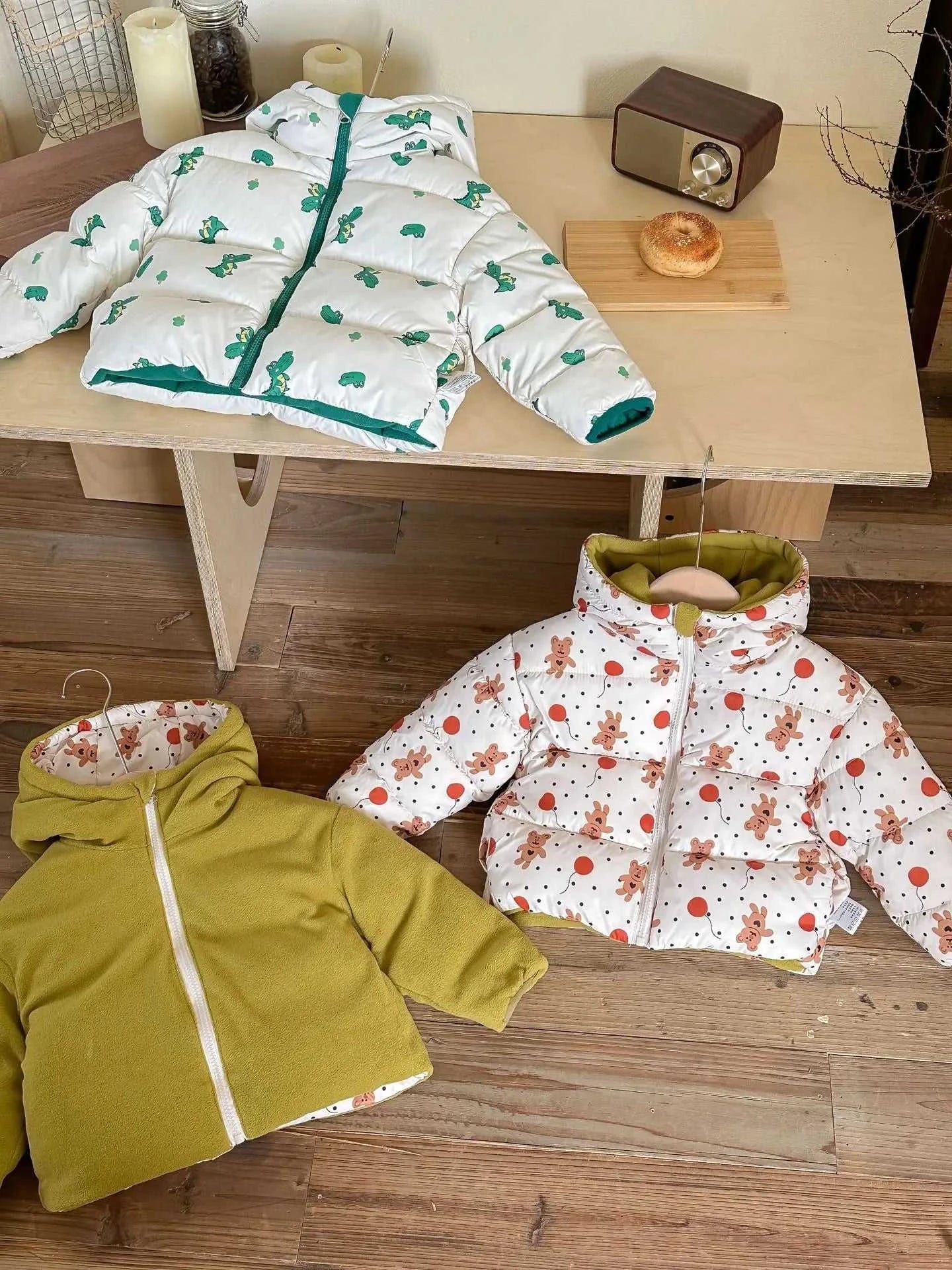 New Double-sided Down Cotton Jacket with Hooded Jacket for Children's Thickened Plush Children's Short Jacket The jack market .AU The jack market .AU Mum & Kids: Essential Products for Every Family $ 52 14:771#1;200000463:200004188