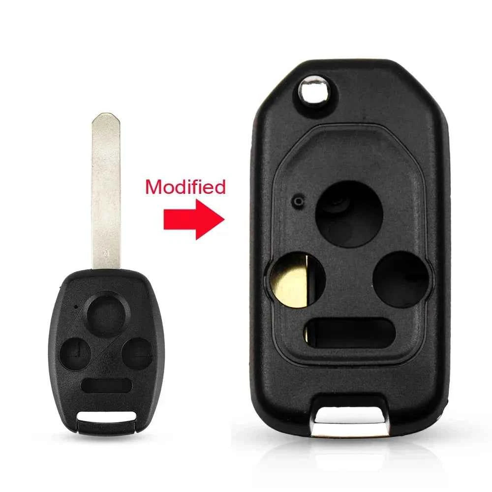 KEYYOU New Modified Car Key For Honda Accord Civic CRV Pilot 2007 2008 2009 2010 2011 2012 2013 Remote 2/3/4 Button Flip Folding