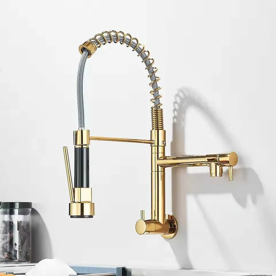 Rozin Matte Black Pull Down Kitchen Faucet Single Cold Water Dual Spouts Kitchen Tap 4 Colors Wall Mounted ABS Nozzle Crane The jack market .AU The jack market .AU Home $ 96 14:496#Gold Faucet;200007763:201336342