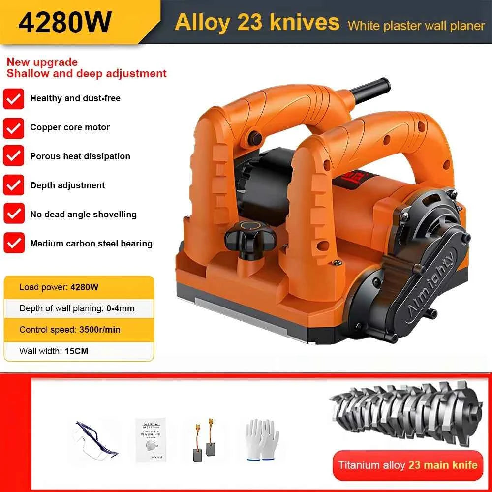 Electric Wall Planer High Power Shovel Machine Shoveling Putty 2990W/4280W/4580W Planer for Concrete Whitewash Wall Renovation
