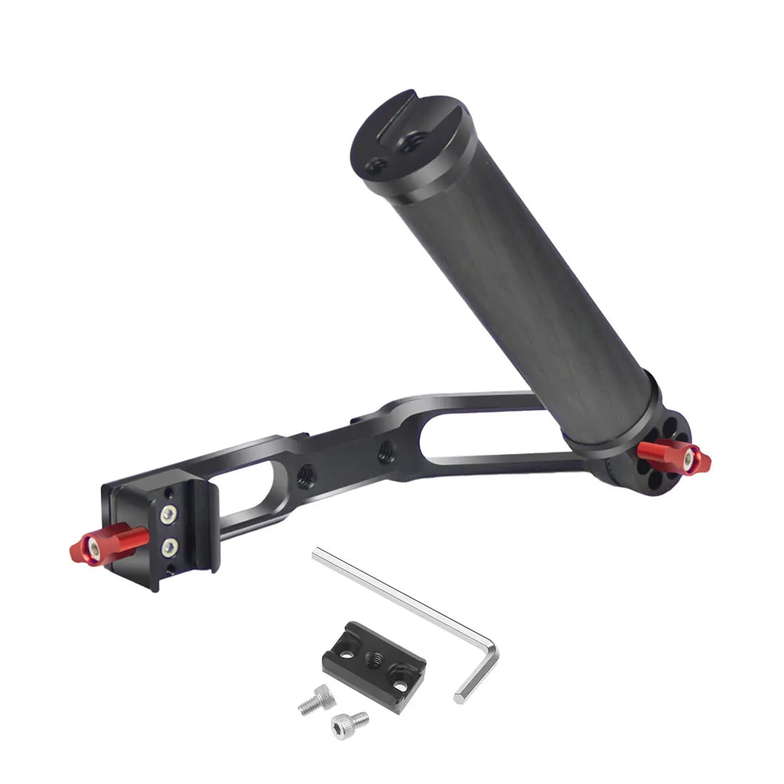 Carbon Fiber L Bracket Handle Grip Foldable Cold Shoe Mount Clamp for DJI Ronin RS3 RS4 Mini RS2 RSC2 Handheld Gimbal Stabilizer
