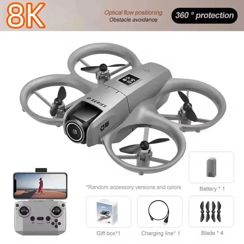D16 Mini Drone 8K HD Dual Camera Profesional 180° Electric Adjustable GPS Positioning Obstacle avoidance Bushless UAV 2026 New The jack market .AU The jack market .AU Drones $ 106 14:29#Black Dual 8K-1B