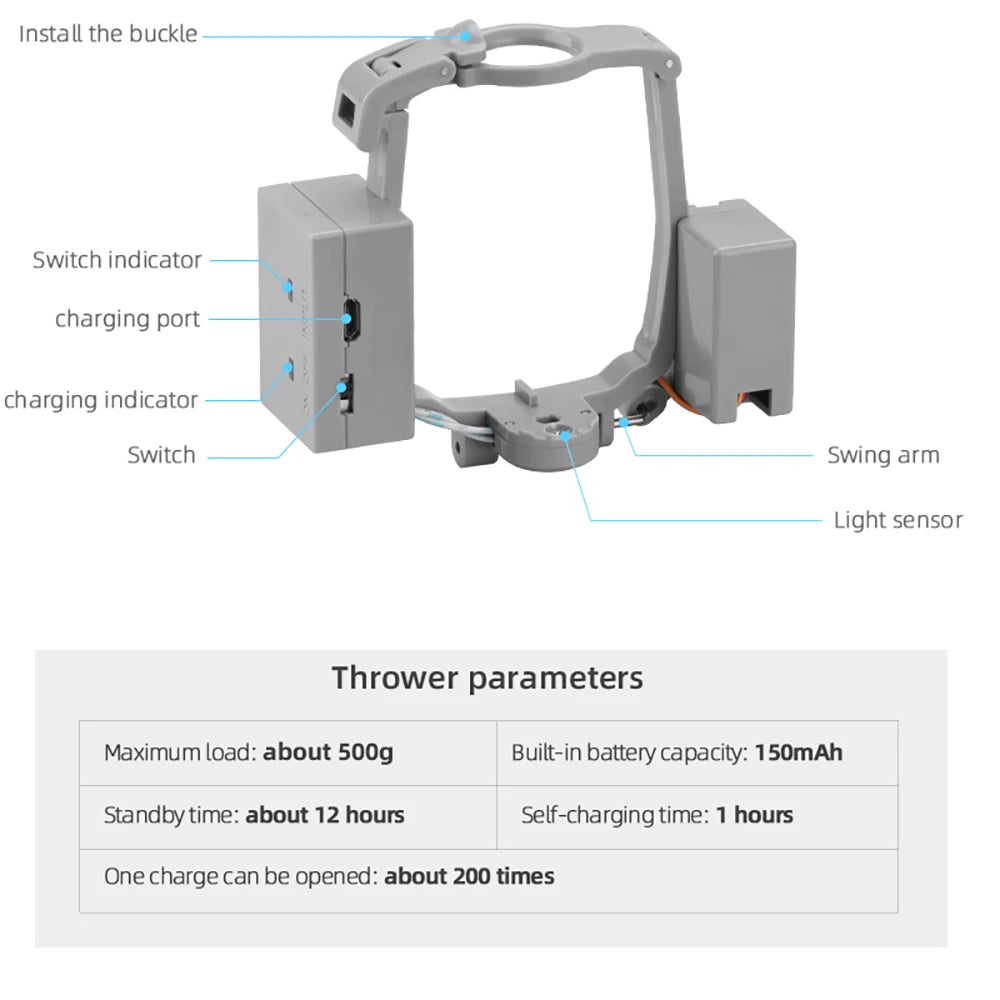 Airdrop Air Drop System for DJI Mavic Air 2/AIR 2S Drone Fishing Bait Ring Gift Deliver Life Rescue Remote Throw Thrower