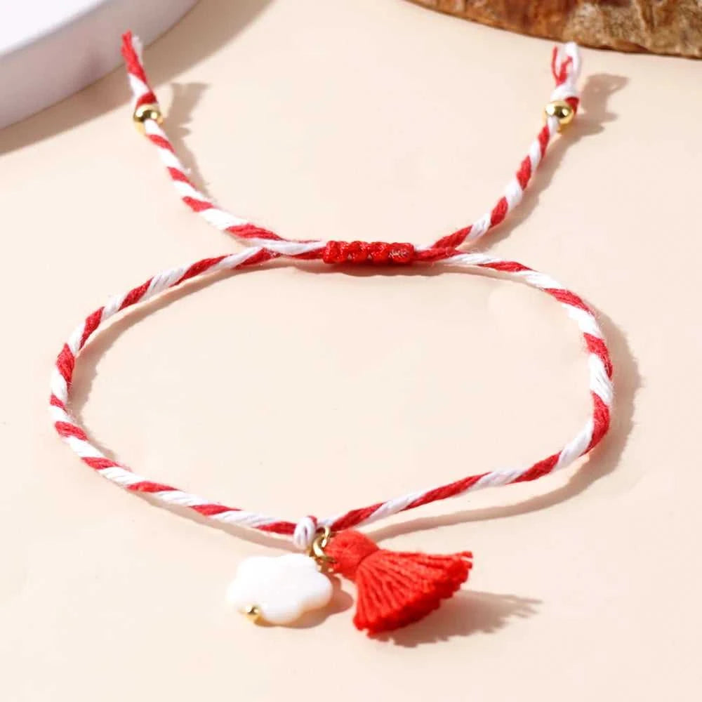 Go2boho Design Tassel Multi Red White Twist Rope Spring Series 2024 Tradition Cute Pendant Greek March Bracelets for Women The jack market .AU The jack market .AU Jewellery & Chains $ 46 200001034:1879172067#B-B23111001I