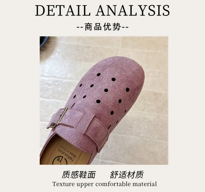 Shevalues 2025 Summer Women's Clogs Slippers With Adjustable Buckle Casual Outdoor Slides Soft Sole Comfortable Women's Sandals