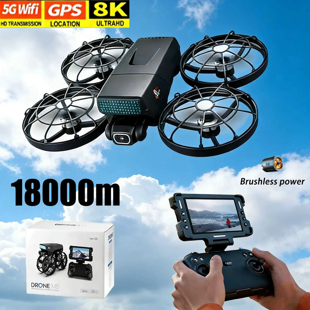 NEW Drone for Beginner with HD Camera 1080P One-Click Take Off/Landing Altitude Hold Headless Mode 360°Flip RC toy airplane The jack market .AU The jack market .AU Drones $ 128 14:193#M8 MAX 8K VR-1B