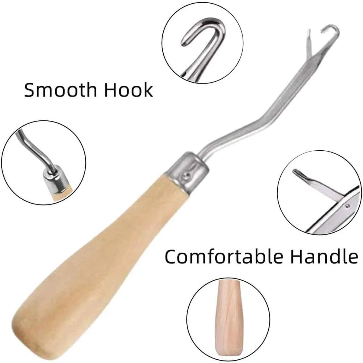 Dreadlock Diva 5Pcs Bent Latch Hook Set - Effortless Hair Braiding & Crochet Tool for Stunning Styles