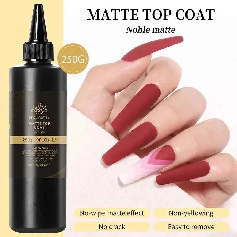 BORN PRETTY 250g Super Top Coat Professional Nail Art Soak Off Top Coat Long-lasting Anti-Stain Functional Gel Polish