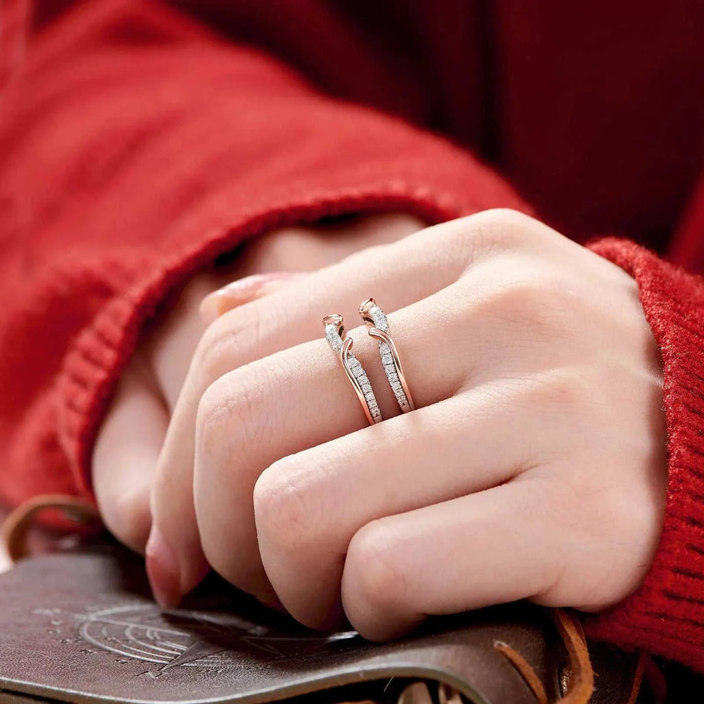 Newshe Genuine 925 Sterling Silver Romantic Rose Gold Guard Enhancer Rings for Engagement Cubic Zircon Wedding Band Jewelry The jack market .AU The jack market .AU Jewellery & Chains $ 116 200000369:200000289;200007763:201336100