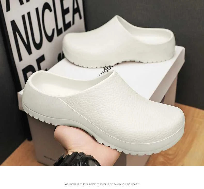 Men Slippers Couples Garden Clog Women Water Proof Chef Shoe Comfortable Sandal Slippers For Pet Workers Outdoor Fishing Shoes The jack market .AU The jack market .AU Step Up Your Style: Trendy Shoes for Every Occasion! $ 63 14:29;200000124:100010487#44-45