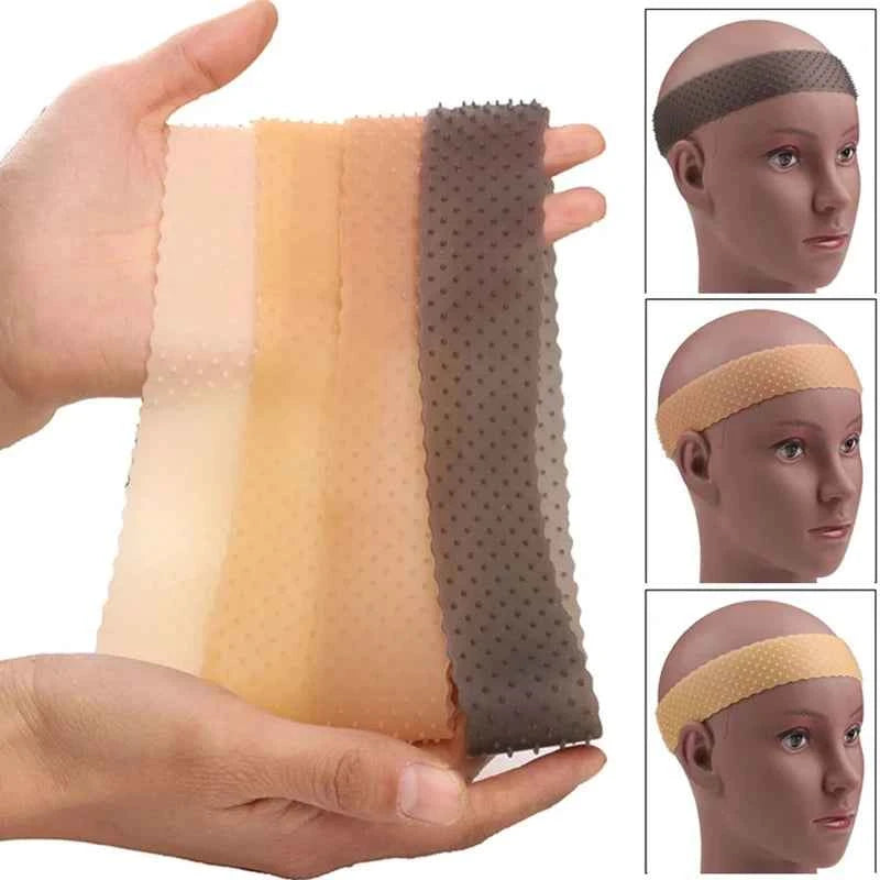 Silicone Wig Band & Stretchy Cap - Non-Slip, Seamless Comfort for Yoga & Daily Wear