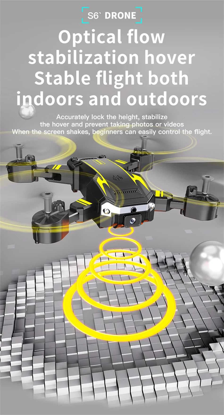 New Hot Sell S6 Drone Profesional 8k 4K HD Camera Optical Flow 5G Control Screen Obstacle Avoidance Quadcopter APRON Kid Gift The jack market .AU The jack market .AU Drones $ 89 14:10#MAX BLUE;200000828:201589807#Dual 8K