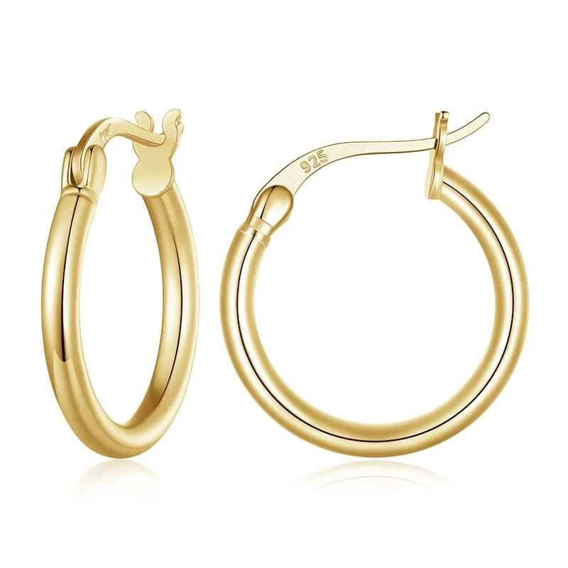 BAMOER 925 Sterling Silver Bold Classic Hypoallergenic Hoop Earrings, 14K White Gold Plated Glossy Tube Earrings for Women Gift The jack market .AU The jack market .AU Jewellery & Chains $ 65 200000226:365458#Gold - 21mm;200007763:201336100