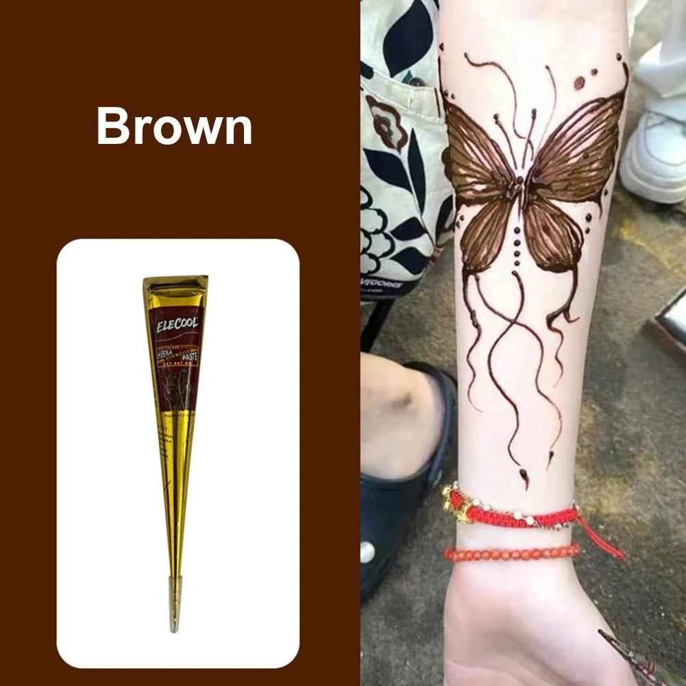 Henna Magic Henna Cones - Vibrant Indian Body Art Paste for Stunning Temporary Tattoos
