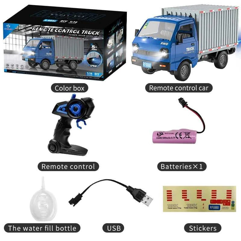 RC Truck 1:16 2.4GHZ RC Car Simulation Drift Climbing Truck With Spray and LED Lights RC Electric Truck Model Boy's Toys Gifts The jack market .AU The jack market .AU Little Wonders $ 82 14:193#A Blue car