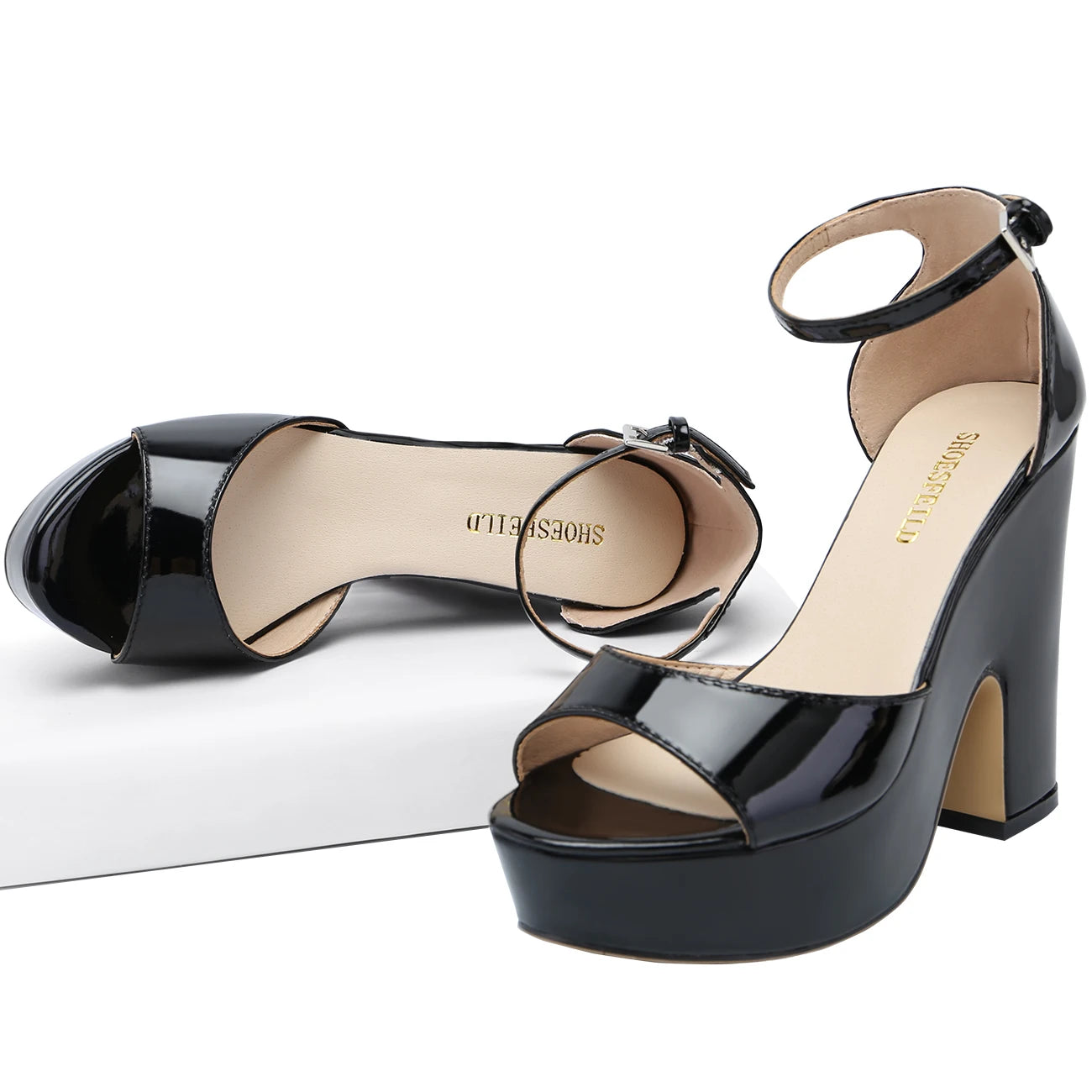 Women Sandals 2026 Summer Ankle Strap Pumps Colourful Sexy Peep Toe Square High Heels Flock Platform Wedding Pole Dancing Shoes